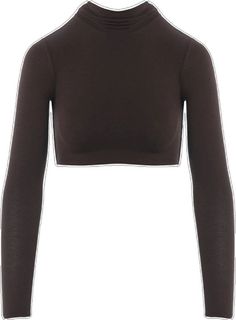 Fitted High Neck Crop Top For Night Out, Stretch High Neck Crop Top For Night Out, Chic Fitted Turtleneck Cropped Sweater, Fitted High Neck Cropped Sweater, Trendy High Neck High Stretch Crop Top, Chic High Neck Crop Top With High Stretch, Trendy Fitted Cropped Sweater For Night Out, High Neck High Stretch Crop Top, Stretch Turtleneck Crop Top