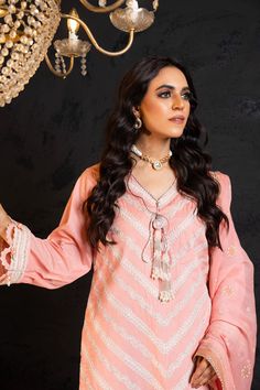 Alkaram Studio FC-20E-24-Light-pink Festive Collection 2024 Original brand suit fabric and photography lite diffrance in actual print. Alkaram Studio, Festive Collection, Shalwar Kameez, Suit Fabric, Pakistani Outfits, Clothing Brand, Light Pink, Online Shopping, Festival