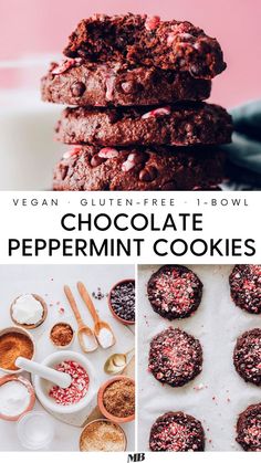 chocolate peppermint cookies Paleo Peppermint Cookies, Vegan Chocolate Mint Cookies, Vegan Peppermint Brownies, Vegan Chocolate Peppermint Cookies, Vegan Peppermint Truffles, Peppermint Christmas Cookies, Chocolate Peppermint Cookies, Vegan Summer Recipes, Holiday Sweets