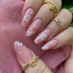 Cute Spring Nails, Nails Diy, Nail Swag, Diy Nail Art, Manicures Designs, Stick On Nails, Nail Designs Spring, Nail Arts