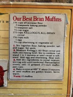 a recipe for the best bran muffins