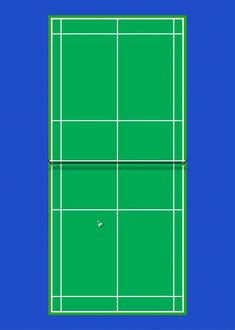 an image of a tennis court that is blue and green with white lines on it