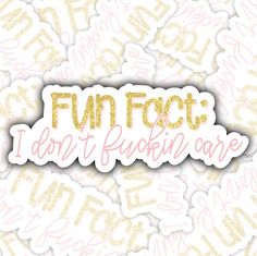 the word fun fact is written in pink and gold on a white background with small letters