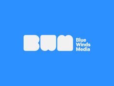 the logo for blue winds media, which has been designed to look like an image