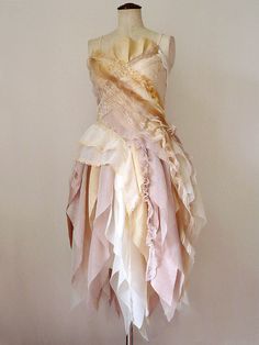 a dress on a mannequin with ruffles