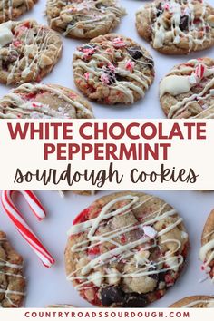 Bake these delicious White Chocolate Peppermint ​ ​Sourdough Cookies with sourdough discard for a soft and chewy treat. Featuring white chocolate chips, chocolate chunks, and crushed peppermint, they’re perfect for Christmas baking. This homemade recipe includes an optional long ferment and makes a delightful holiday gift or dessert!