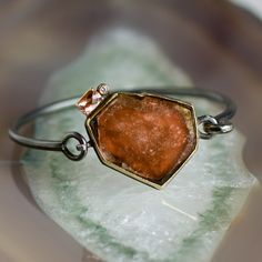 Tourmaline, Sunstone, and Diamond Gold Bracelet Diamond Gold Bracelet, Summer Jewelry Trends, Statement Bracelets, Oregon Sunstone, Gold And Silver Bracelets, Eye Bracelet, Fine Jewelry Collection, Diamond Gold, Recycled Sterling Silver