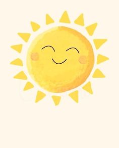 a drawing of the sun with its eyes closed and one eye wide open, smiling