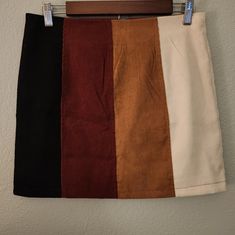 Altar'd State Multicolor Sexy Flurty Corduroy Mini Skirt. Full Burgandy Lining And Back Zipper Closure. Nwot Never Worn Trendy Brown Cotton Mini Skirt, Trendy Brown Cotton Skirt, Fitted Brown Corduroy Mini Skirt, Brown Patchwork Skirt For Fall, Fall Patchwork Brown Skirt, Brown Cotton Mini Skirt For Fall, Brown Corduroy Mini Skirt For Fall, Corduroy Mini Skirt, Altard State