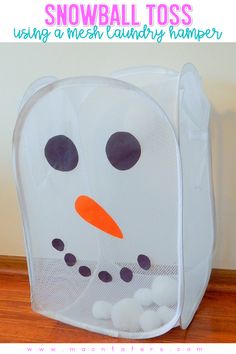 the snowball tosser has been made with mesh and is ready to be used as a toy