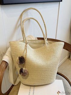 Bird in Bag - Stylish Womens Woven Shoulder Tote Bag with Zipper Closure - Large Capacity & Fashionably Designed Beach Bag for Vacation Outfits Summer Bags With Zipper Closure For Daily Use, Summer Shoulder Bag With Zipper Closure For Vacation, Summer Shoulder Bag With Zipper For Vacation, Summer Vacation Shoulder Bag With Zipper Closure, Summer Vacation Shoulder Bag With Zipper, Vacation Shoulder Bag With Zipper Closure, Beige Beach Bag With Zipper Closure, Beige Zipper Closure Beach Bag, White Beach Bags With Zipper Closure