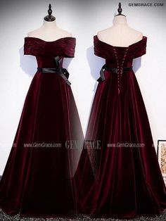 10% off now|Free shipping world-wide. Elegant Burgundy Long Velvet Formal Dress Off Shoulder with Sash at GemGrace. Click to learn our pro custom-made service for wedding dress, formal dress. View #EveningDresses for more ideas. Formal Fitted Belted Sashes, Formal Dress Off Shoulder, Velvet Formal Dress, Gorgeous Prom Dresses, Dress Off Shoulder, For Wedding Dress, Prom Dress Inspiration, Prom Night, Dress Formal