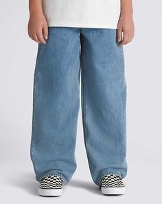 Kids Check-5 Baggy Denim Pants Loose Jeans Outfit, Light Blue Quinceanera Dresses, Blue Quinceanera, Baggy Jeans Outfit, Quinceanera Dresses Blue, Baggy Denim, A Flag, Loose Jeans, Jeans Kids