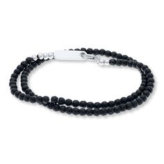 This distinctive men's bracelet, styled in stainless steel, features dramatic hematite beads. The 8-inch bracelet secures with a lobster clasp. Boys Jewelry, Jewelry Advice, Hematite Bracelet, Hematite Stone, White Bracelets, Kay Jewelers, Men's Bracelet, Hematite Beads, Boys Accessories