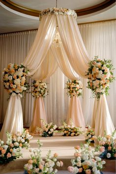 Floral wedding arch with peach and cream flowers for a luxury ceremony. Luxury Wedding Arch, Luxury Wedding Ceremony, Floral Wedding Arch, Dreamy Backdrop, Peach And Cream