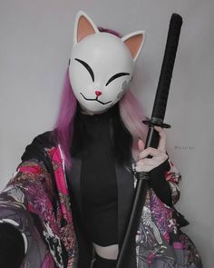 Item type: Kimono Gender: Unisex Style: Japanese Streetwear Color: Black Fit: Loose Pink And White Hair, Japanese Fox Mask, Japanese Fox, Mask Aesthetic, Kitsune Mask, Mask Drawing, Japanese Mask, Fox Mask, Mask Girl