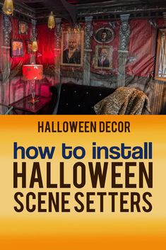 the cover of how to install halloween scene sets