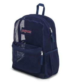 Get a good look at and into the Eco Mesh Pack. Nobody’ll be surprised by what’s in it, but they might be surprised by the fully padded back panel and classic straight-cut shoulder straps. Casual Mesh Backpack For Back To School, Casual Backpack With Mesh Pockets For Daily Use, Casual Mesh Standard Backpack, Casual Mesh Backpack, Casual Mesh Backpack For Travel, Casual Travel Backpack In Mesh, Casual Navy Nylon Backpack, Mesh Backpack, Backpacking Packing