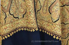 Kashmir embroidered shawls are world famous for their embroidery, beauty, texture a design. Opulence and mystique are the hallmark of hand embroidered Kashmir shawls. The elegance of this beautiful yellow gold colored shawl is an epitome of class displayed by the lustrous natural sheen of hand embroidery. There is nothing like the experience of Jamawar. Luxury presents itself to the mind on many levels. You see it, you touch it, you feel it, you resonate with it. A luxurious jamawar shawl is sum Gold Traditional Wear Shawl, Traditional Shawl With Intricate Embroidery For Transitional Season, Ceremonial Shawl With Intricate Embroidery In Traditional Drape, Traditional Embroidered Pashmina Shawl For Festivals, Traditional Yellow Dupatta With Intricate Embroidery, Traditional Gold Pashmina Shawl With Dupatta, Gold Dupatta With Embroidered Border For Transitional Season, Traditional Gold Pashmina Dupatta, Embroidered Yellow Jamawar Traditional Wear