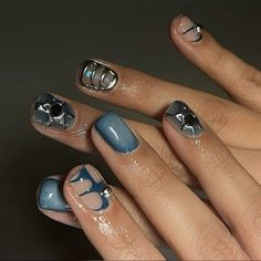 Milky Nails, Hippie Nails, Punk Nails, Short Gel Nails, Hard Nails, Grunge Nails, Minimal Nails, Her Nails