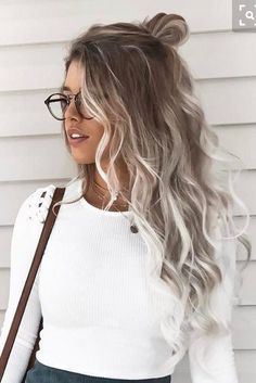 White Ombre Hair, Real Hair Wigs, Frontal Hairstyles, Ombré Hair, Nails 2021, Trendy Hair Color, Ombre Hair Color, Hair Color Balayage