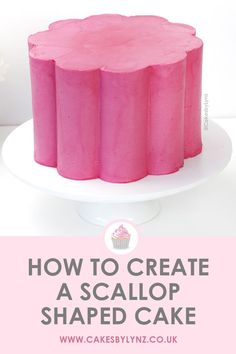 How to create a Scallop Shaped Cake using acrylic plates Scallop Cake, Scalloped Cake Decorating, Scalloped Wedding Cake, Scallop Cake Design, How To Slice A Round Layer Cake, How To Cut An 8 Inch Round Cake, How To Cut A Round Cake For Serving, Drip Cake Tutorial, Scalloped Cake