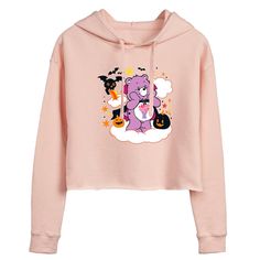 Haunting Halloween style abounds on this Juniors' Care Bears Halloween Cropped Hoodie. FEATURES Attached hood Long sleevesFABRIC & CARE Cotton, polyester Machine wash Imported Size: Large. Color: Pink. Gender: female. Age Group: kids. Pattern: Graphic. Fall Hooded Kawaii Sweatshirt, Fall Kawaii Hooded Sweatshirt, Kawaii Hooded Sweatshirt For Fall, Cute Hooded Hoodie For Fall, Cute Hoodie With Drawstring Hood For Fall, Kawaii Hoodie With Cartoon Print For Fall, Cute Fall Hoodie With Drawstring Hood, Halloween Long Sleeve Sweatshirt With Drawstring Hood, Playful Hooded Hoodie For Fall