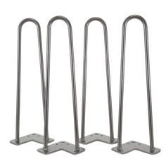 1/2 in. Dia 16 in. Mid-Century Modern Raw Steel Hairpin Table Legs, (4-Pack) - Super Arbor Hairpin Coffee Table, Hairpin Table Legs, Modern Table Legs, Hairpin Table, Back Alley, Hairpin Leg Table, Mid Century Modern Aesthetic, Steel Table Legs, Mid Century Modern Table