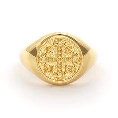 The Dotted Greek Orthodox Cross Signet Ring is an exquisite piece that marries spiritual symbolism with opulent design, available in sterling silver or radiant solid gold. This ring features a Greek Orthodox Cross, its contours highlighted by a series of meticulously placed dots that catch the light and draw the eye. It is a bold statement of faith, offering a modern take on a timeless emblem, perfect for those who carry their beliefs with pride. Greek Orthodox Cross, Arabic Jewelry, Orthodox Cross, Everyday Bracelet, Turquoise Bead Necklaces, Greek Jewelry, Greek Orthodox, Everyday Rings, Contouring And Highlighting