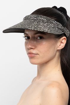 Sparkle and shine when you’re having fun in the sun with the Bedazzled Visor. * Please keep your visor dry and handle with care. Each visor comes with a few extra stones that can be superglued on. - Sun Protection - Item not made by Los Angeles Apparel - Imported | Bedazzled Visor for Women in Black/Clear Los Angeles Apparel, Women In Black, Handle With Care, Sparkle And Shine, Fun In The Sun, Beach Time, Having Fun, Sun Protection, The Sun