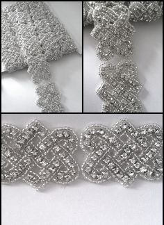 Rhinestone bridal sash Trim - Bridal belt/ sash, garter, hair piece.  This listing is for 1 yard trim rhinestone trimming with silver beading about 1 1/2 inch wide. That can be used for a sash/ belt, accent on a dress or cut up and use as a hairpiece or an accent to a headband.  *Only the trim no ribbon. Couture Beading, Rhinestone Designs Pattern, Sewing Wedding Dress, Bridal Sash Belt, Wedding Sash Belt, Jewelry Knots, Shabby Flowers, Bridal Veils, Bridal Sash