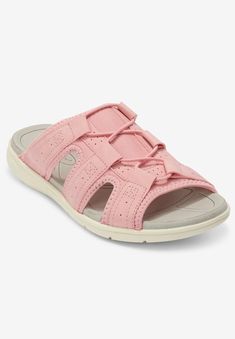 Set the standard for comfortable summer footwear with these must-have water-friendly sandals. Nubuck-like upper with lycra-like liningWater-friendly footbed Summer Footwear, Comfort Gifts, Footbed Sandals, Sport Sandals, Leather Shops, 7 11, Wearing Dress, Dusty Pink, Summer Shoes