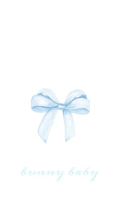 a blue bow with the words sunny baby written on it's side in cursive writing