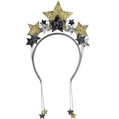 Star Headband, Satin Headband, Black Stars, Fun Texts, Party City, Black Star, Party Inspiration, New Year's, The Star