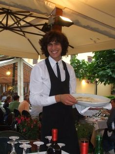 The waiter in a little restaurant in Tuscany. photo by Lucie Waiter Aesthetic, Restaurant Staff, Drawing Refrences, Funny Story, Aesthetic Guys, Summer 24, Story Book, Funny Stories, Tuscany