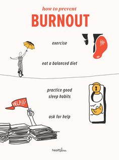 Prevent Burnout, Mini Workouts, Burnout Recovery, Decision Fatigue, Bedtime Ritual, Sleeping Habits, Starting A New Job, Ask For Help, Take A Break