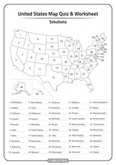 the united states map quiz and worksheet for students to practice their math skills