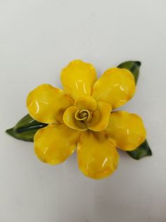 Vintage Yellow Enamel Flower Brooch Pin | eBay Yellow Objects, Enamel Flowers, Enamel Flower, Vintage Yellow, Flower Brooch, Brooch Pin, Yellow, Flowers, Quick Saves