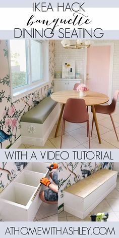 the instructions for how to use ikea hacks in dining room and living room