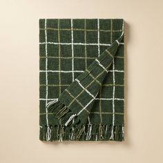 Plaid Woven Throw Blanket Green - Hearth & Hand™ with Magnolia Throw Blanket Green, Hearth And Hand With Magnolia, Chunky Knit Throw Blanket, Green Throw Blanket, Hearth & Hand With Magnolia, Chenille Throw, Dark Green Background, Chunky Knit Throw, Green Throw