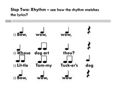 the music worksheet for children to learn how to read and practice their song