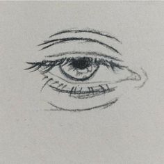 a pencil drawing of an eye