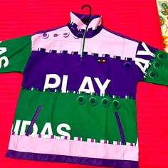 Brand New With Tag Jacket. Lego Adidas Jacket Could Also Be Used In The Rain. Playful Long Sleeve Streetwear Outerwear, Purple Long Sleeve Track Jacket For Outdoor, Adidas Green Winter Windbreaker, Casual Purple Track Jacket For Outdoor, Adidas Multicolor Long Sleeve Outerwear, Adidas Sporty Multicolor Outerwear, Lego Adidas, Adidas Purple, Adidas Jackets