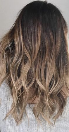 Toffee Ombre Hair, Cool Tone Ombre Hair, Dark Top Light Bottom Hair Ombre Blonde Balayage, Beach Ombre Hair, Brown Hair Faded Into Blonde, Ombre Highlights For Brown Hair, Dark Brown Roots Blonde Hair Balayage, Lived In Balayage Brunette, Natural Balayage Brunette Sun Kissed