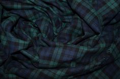 the fabric is green and black checkered