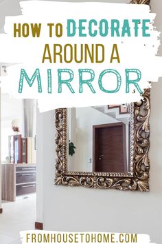 How To Decorate Around A Mirror Wall Mirror Ideas Living Room, Wall Hanging Decorations, Mirror Decor Ideas, Mirror Wall Hanging, Long Mirror