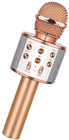 an old fashioned microphone is shown on a white background