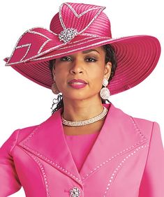 Lily & Taylor H289 fuchsia hat Classy Hats, Derby Fashion, Sunday Inspiration, Church Attire, Women Hats, Purple Hats, Elegant Hats, Fancy Hats, Black Canary