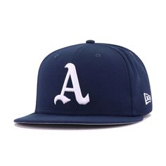 At first glance, this Athletics fitted stands out for one major reason. The non-traditional Oceanside Blue gives it a flair that’s atypical of standard Oakland fare. Giving it a definite boost in wearability on a daily basis, this is one clean fitted. However, a closer look reveals that there’s no apostrophe and its cl Dope Hats, World Baseball Classic, New Era Hats, Baseball Equipment, New Era Cap, Blue Logo, New Era 59fifty, Oakland Athletics, New York Jets