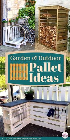 the garden and outdoor pallet ideas are great for small spaces, but they can be used